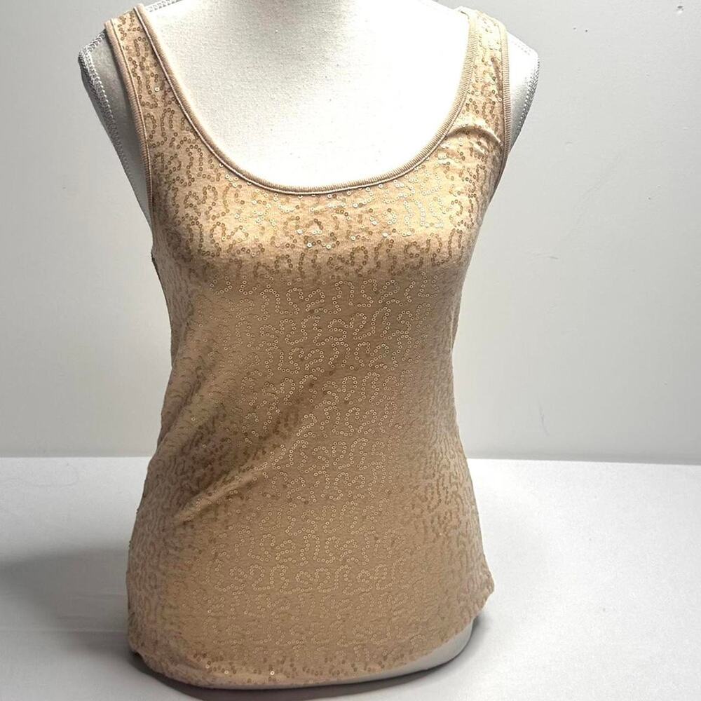 Vintage Old Navy glitter cami in a light champagne beige color Size Small - Picture 1 of 5
